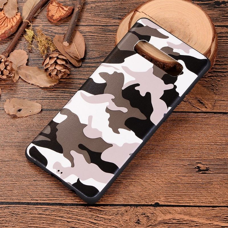 Hoesje voor Samsung Galaxy S10 Plus Anti-fall Militaire Camo Gel