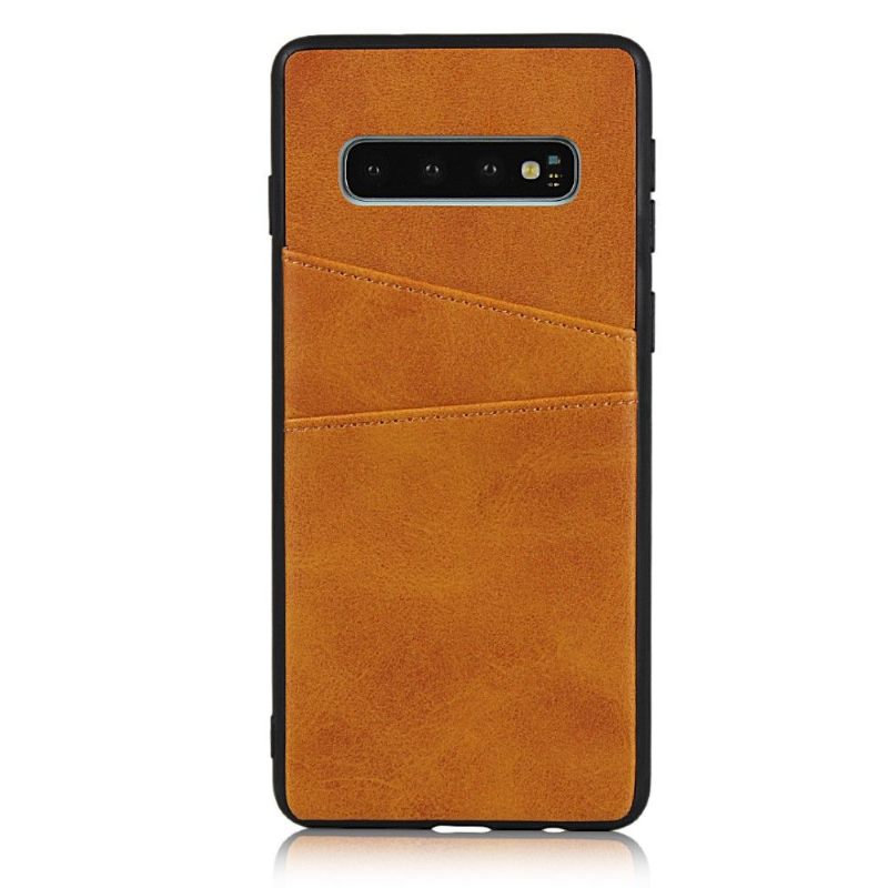 Hoesje voor Samsung Galaxy S10 Plus Kaarthouder Met Leren Effect