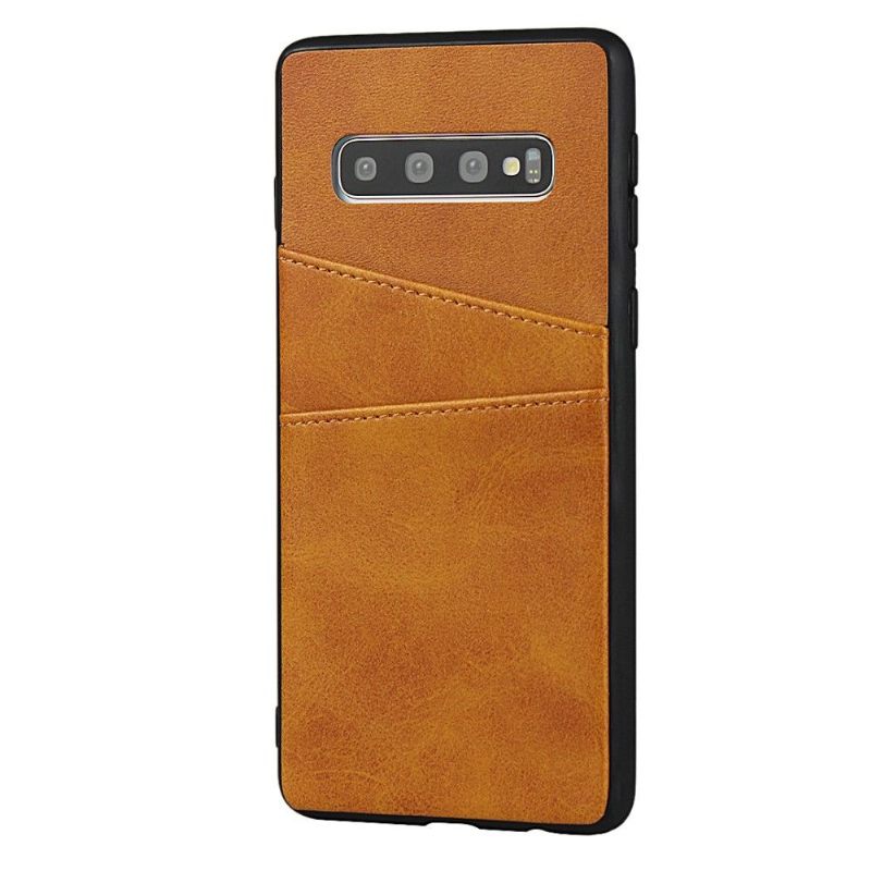 Hoesje voor Samsung Galaxy S10 Plus Kaarthouder Met Leren Effect