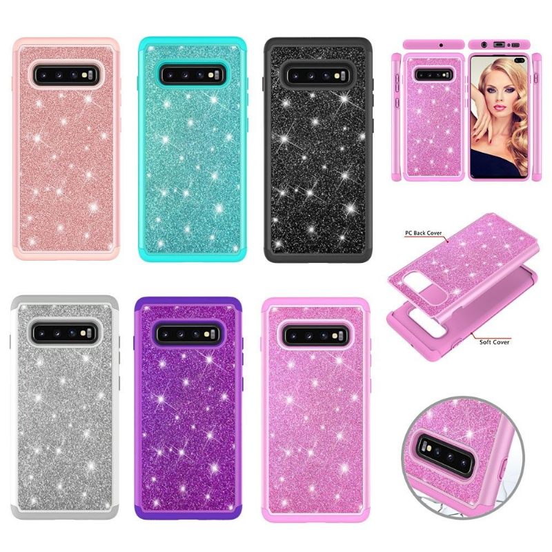 Hoesje voor Samsung Galaxy S10 Plus Pailletten La Delphine Antishock