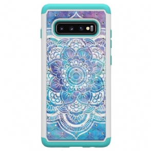 Hoesje voor Samsung Galaxy S10 Plus Schokbestendige Bloemenmandala