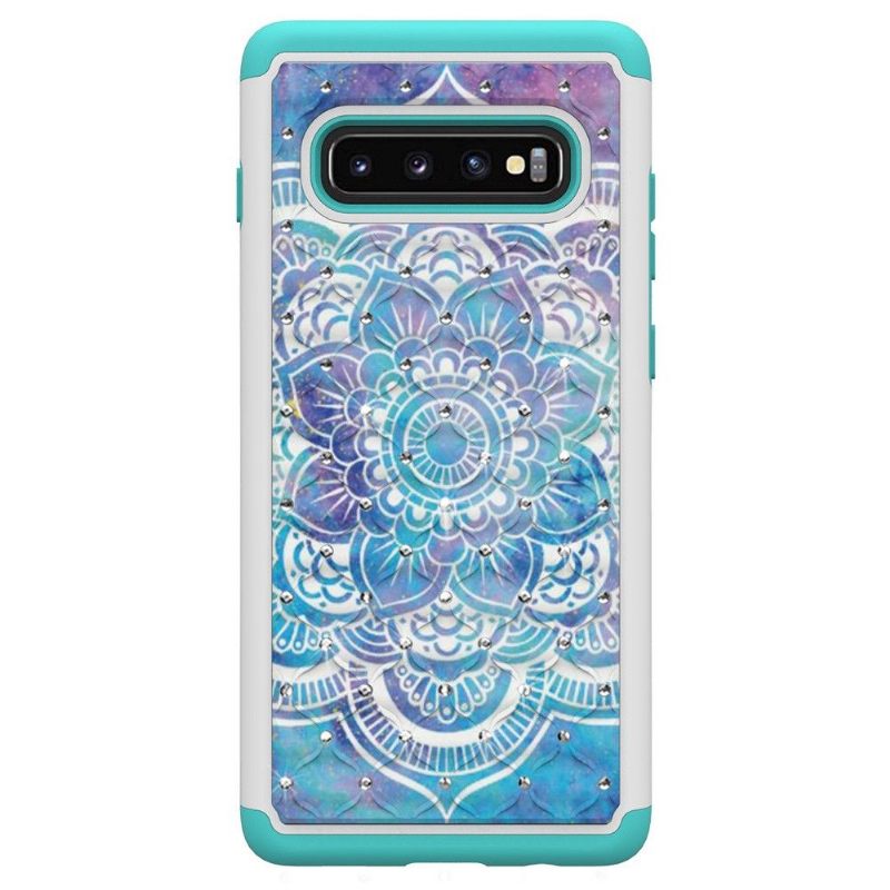 Hoesje voor Samsung Galaxy S10 Plus Schokbestendige Bloemenmandala