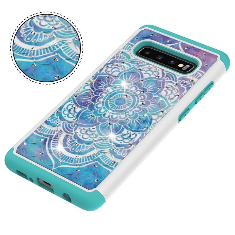 Hoesje voor Samsung Galaxy S10 Plus Schokbestendige Bloemenmandala