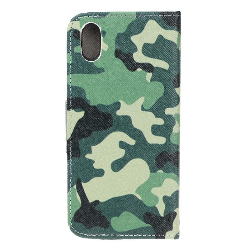 Leren Hoesje voor Huawei Y5 2019 Militaire Camouflage