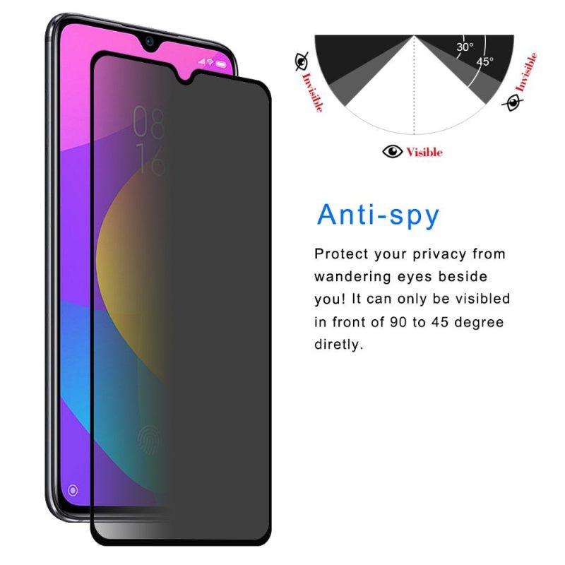 Xiaomi Mi 9 Lite - Screenprotector Van Gehard Glas En Privacyfilter