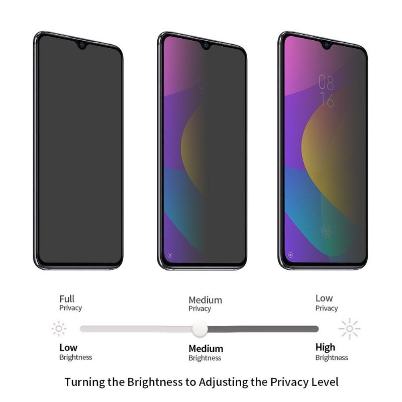 Xiaomi Mi 9 Lite - Screenprotector Van Gehard Glas En Privacyfilter