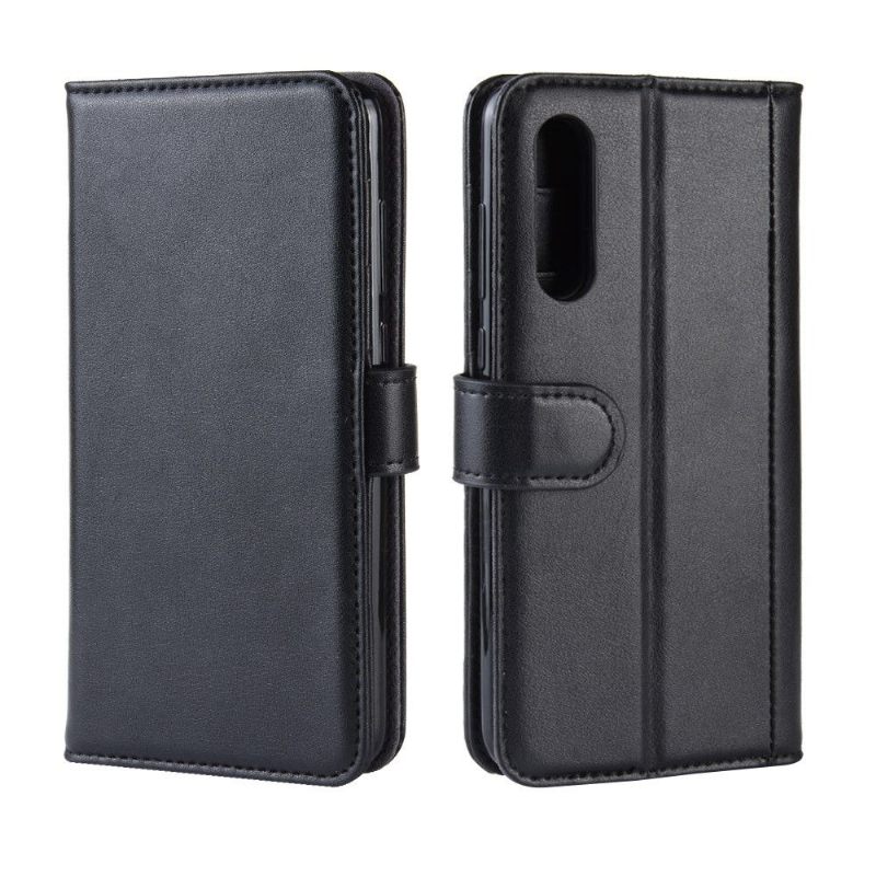 Case voor Xiaomi Mi 9 Premium Leder - Zwart