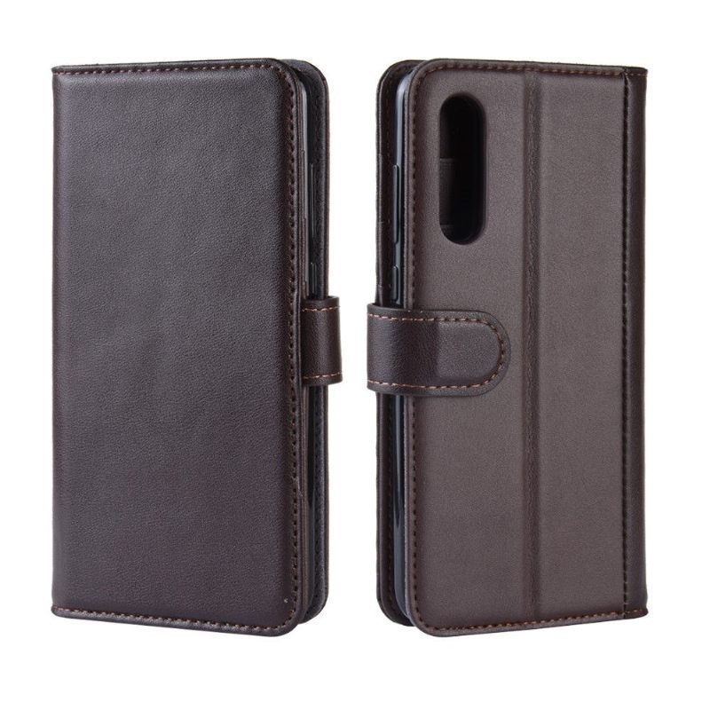 Cover voor Xiaomi Mi 9 Anti-fall Premium Leder - Bruin