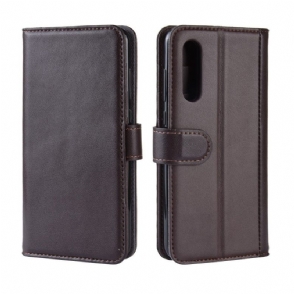 Cover voor Xiaomi Mi 9 Anti-fall Premium Leder - Bruin