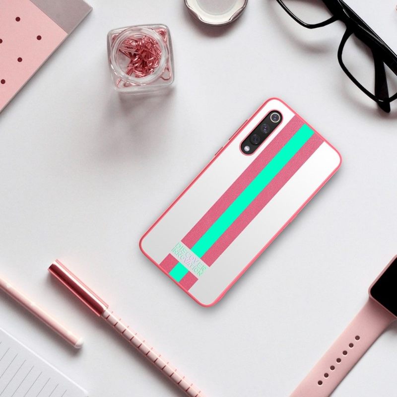 Hoesje voor Xiaomi Mi 9 Nillkin Gestreept Patroon - Roze / Groen