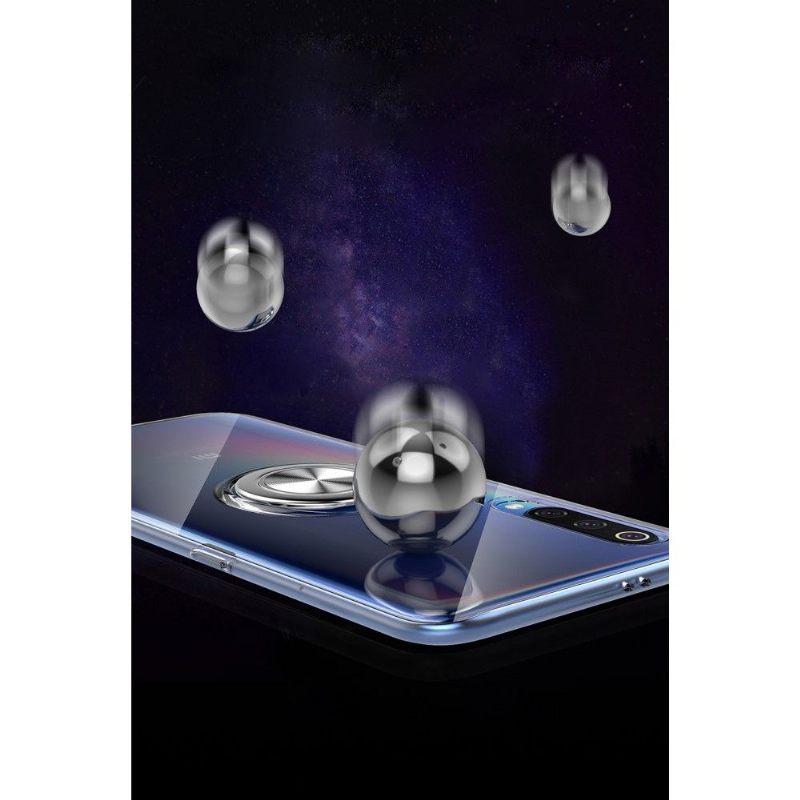 Telefoonhoesje voor Xiaomi Mi 9 Met Magnetische Ring - Transparant Zwart