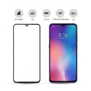 Xiaomi Mi 9 - Schermbeschermer Van Gehard Glas Op Ware Grootte - Zwart