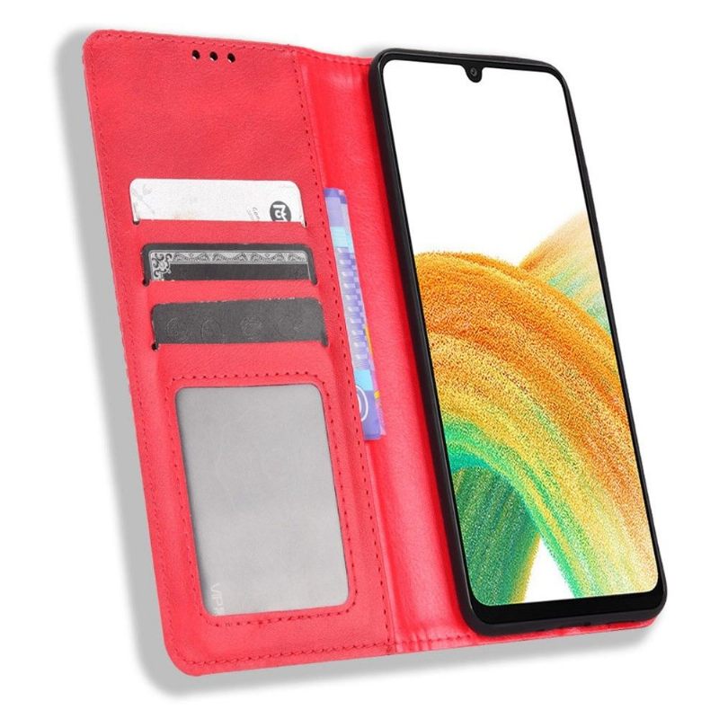 Case voor Samsung Galaxy A33 5G Leer In Cirénius-stijl