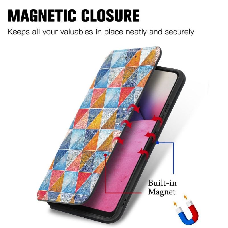 Folio-hoesje voor Samsung Galaxy A33 5G Caleidoscoop Mandala Flip Flap