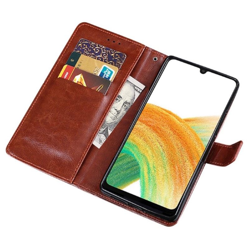 Folio-hoesje voor Samsung Galaxy A33 5G Idewei Folio Ledereffect