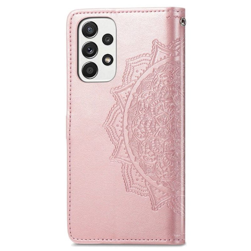 Folio-hoesje voor Samsung Galaxy A33 5G Mandala-reliëf In Kunstleer