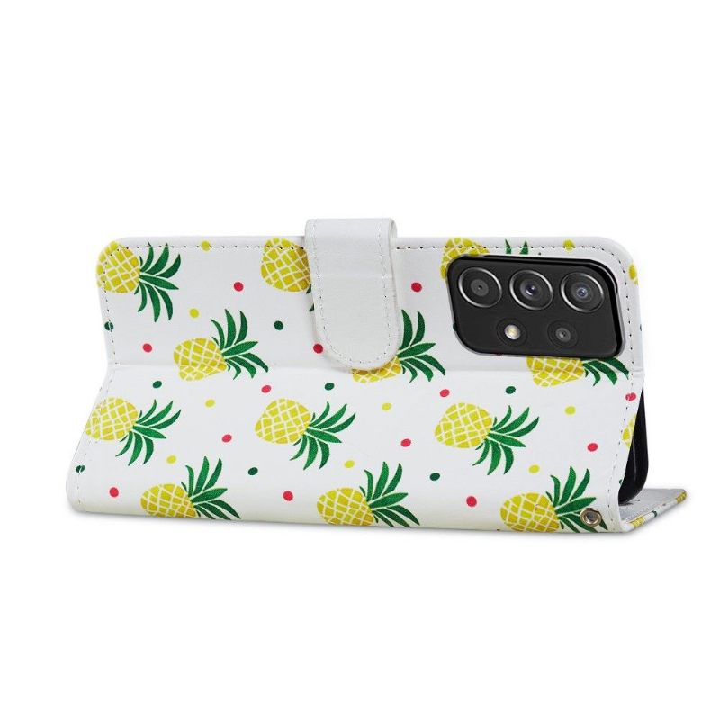 Leren Hoesje voor Samsung Galaxy A33 5G Ananas