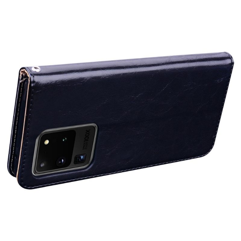 Cover voor Samsung Galaxy S20 Ultra Luxe Vintage Leereffect