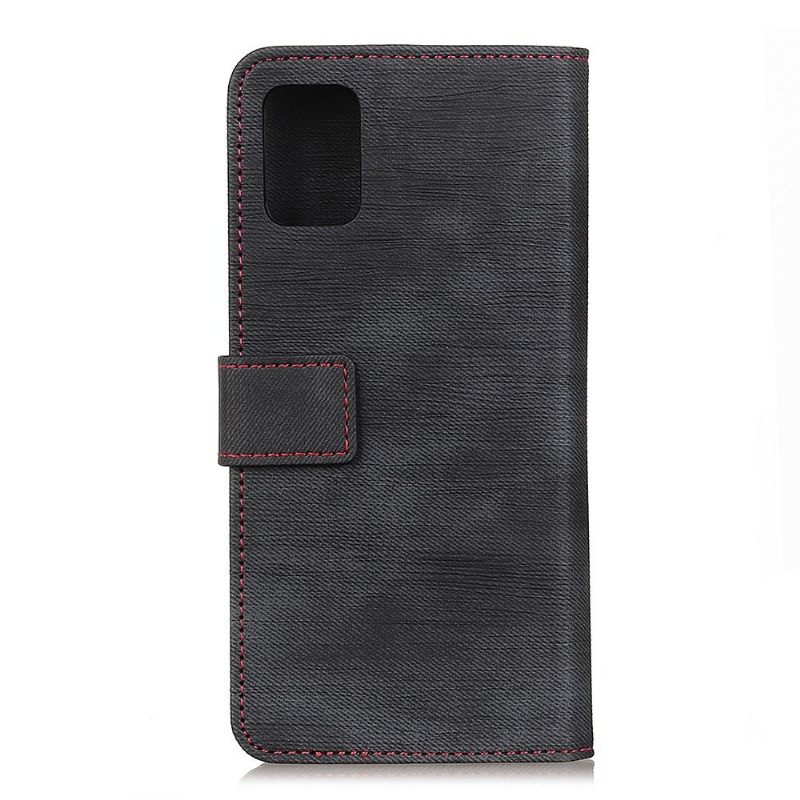 Flip Case voor Samsung Galaxy S20 Ultra Stoffen Bekleding Met Naden