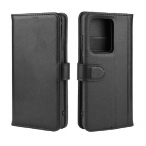 Folio-hoesje voor Samsung Galaxy S20 Ultra Premium Leer