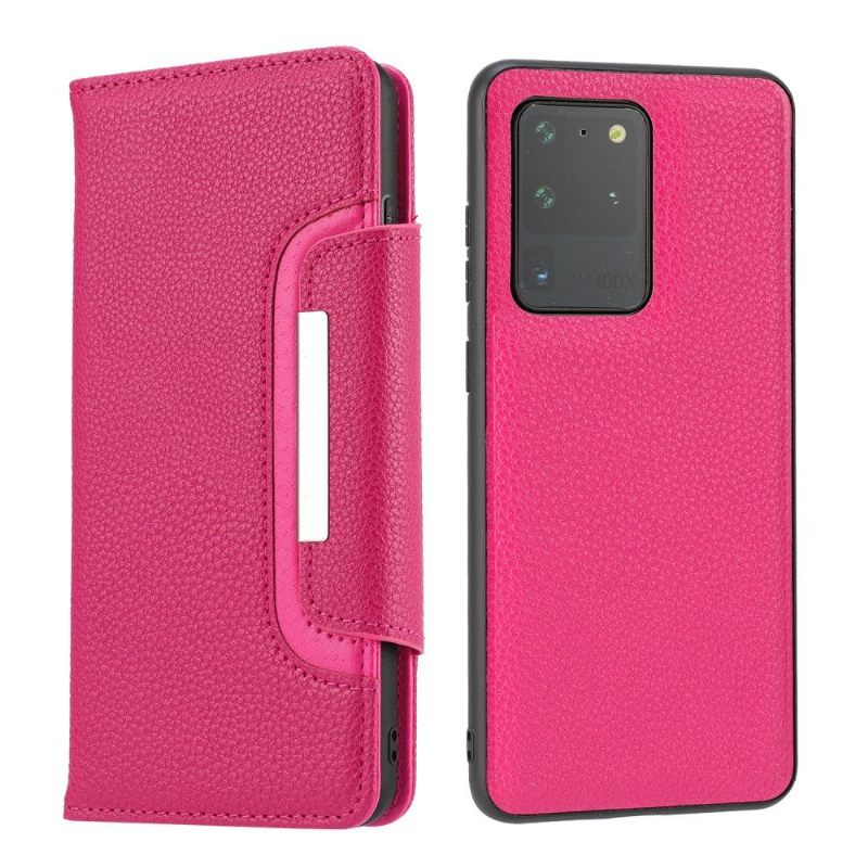 Telefoonhoesje Leren Hoesje voor Samsung Galaxy S20 Ultra Bescherming 2 in 1 Afneembaar Roze Paars