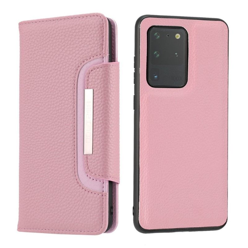 Telefoonhoesje Leren Hoesje voor Samsung Galaxy S20 Ultra Bescherming 2 in 1 Afneembaar Roze Paars