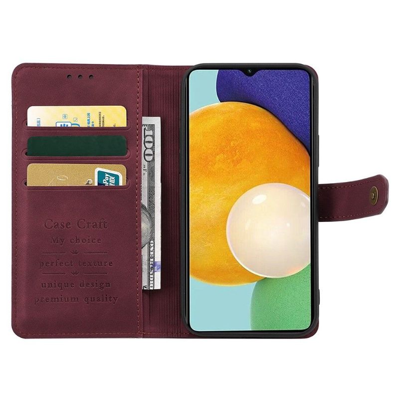 Folio-hoesje voor Samsung Galaxy S22 5G Bescherming Hoesje Case Craft Met Stiksels