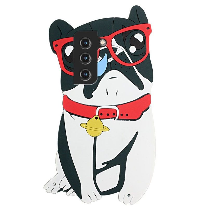 Hoesje voor Samsung Galaxy S22 5G 3d Hond Met Riem