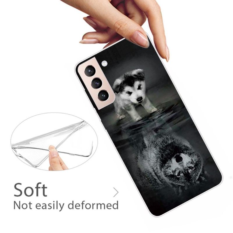 Hoesje voor Samsung Galaxy S22 5G Anti-fall Hond En Wolf