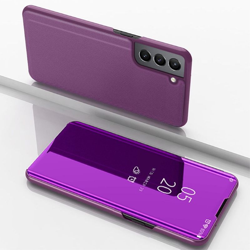 Hoesje voor Samsung Galaxy S22 5G Folio-hoesje Spiegeleffect