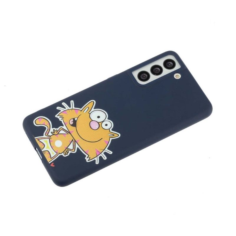 Hoesje voor Samsung Galaxy S22 5G Met Ketting Cartoon Kat