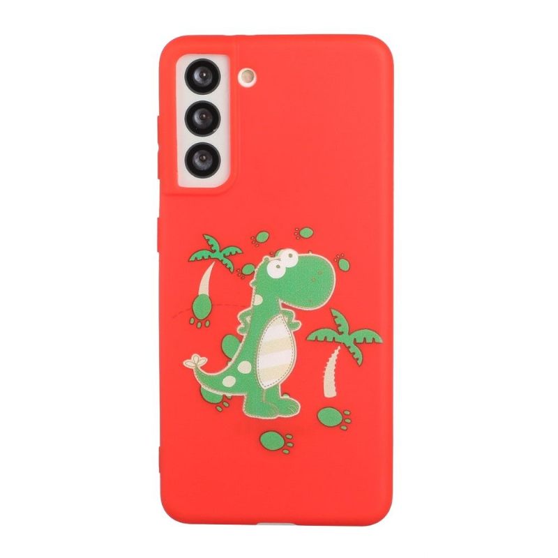 Hoesje voor Samsung Galaxy S22 5G Met Ketting Dinosaurus Illustratie