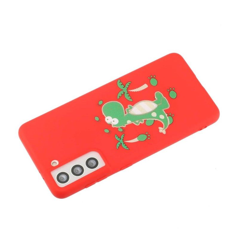 Hoesje voor Samsung Galaxy S22 5G Met Ketting Dinosaurus Illustratie