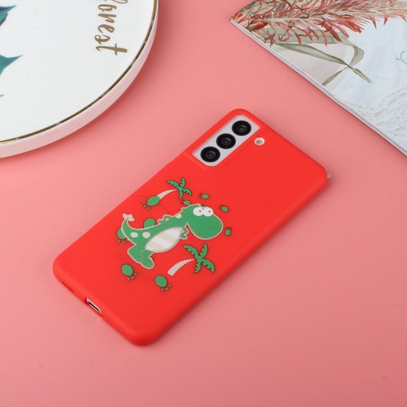 Hoesje voor Samsung Galaxy S22 5G Met Ketting Dinosaurus Illustratie