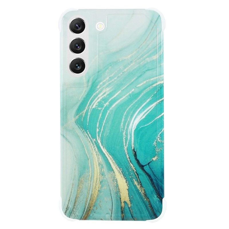 Hoesje voor Samsung Galaxy S22 5G Oceaan Marmer