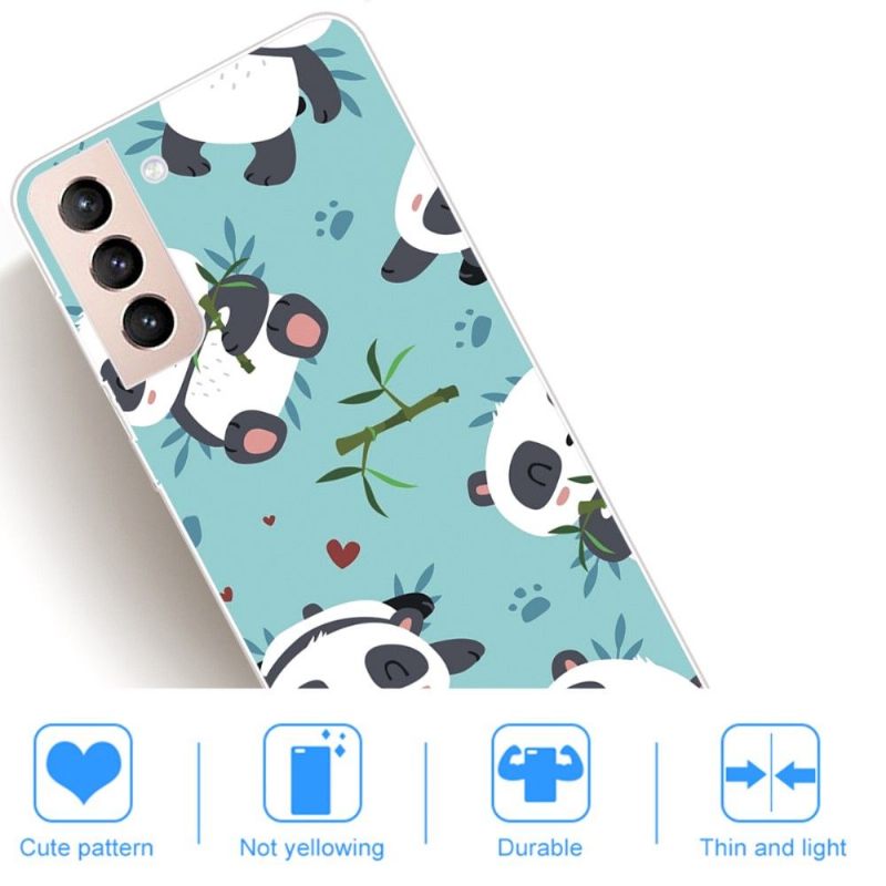 Hoesje voor Samsung Galaxy S22 5G Panda's