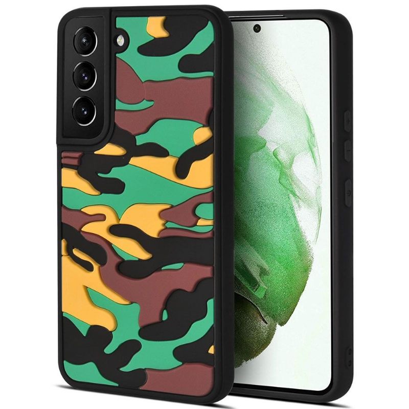 Hoesje voor Samsung Galaxy S22 5G Robuuste Militaire Camouflage