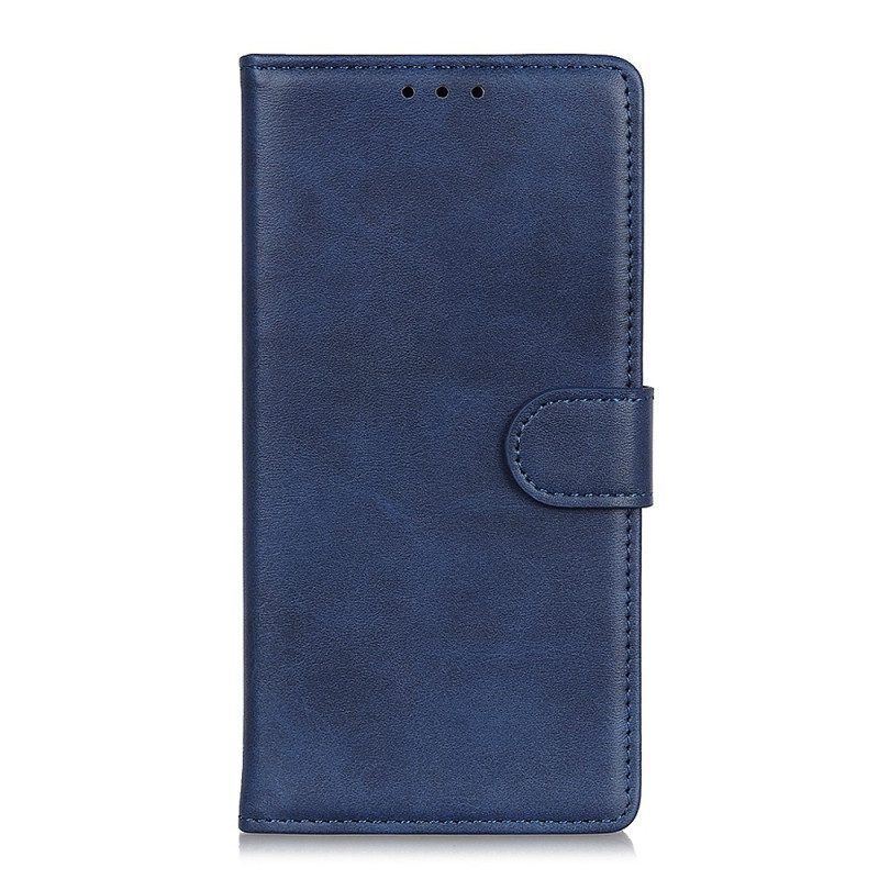 Folio-hoesje voor Oppo Reno 8 Lite Matte Lederen Stijl