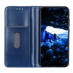 Cover voor Samsung Galaxy A71 Folio-hoesje Imitatieleer - Blauw