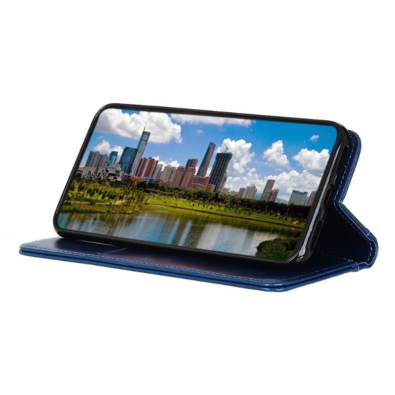 Cover voor Samsung Galaxy A71 Folio-hoesje Imitatieleer - Blauw