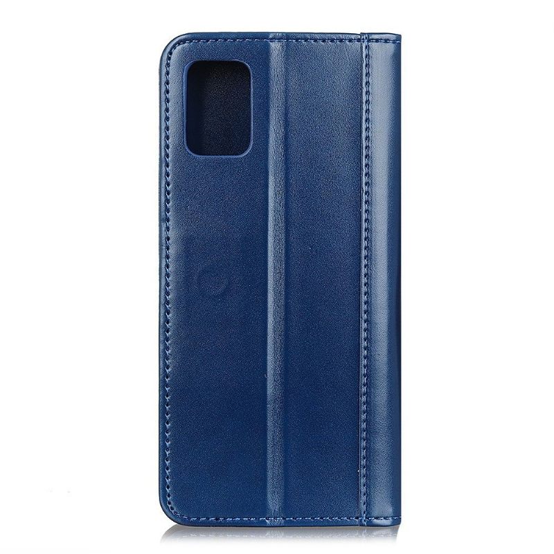 Cover voor Samsung Galaxy A71 Folio-hoesje Imitatieleer - Blauw