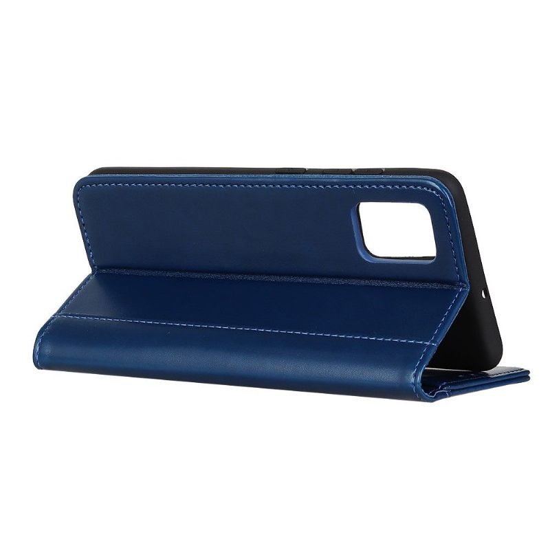 Cover voor Samsung Galaxy A71 Folio-hoesje Imitatieleer - Blauw