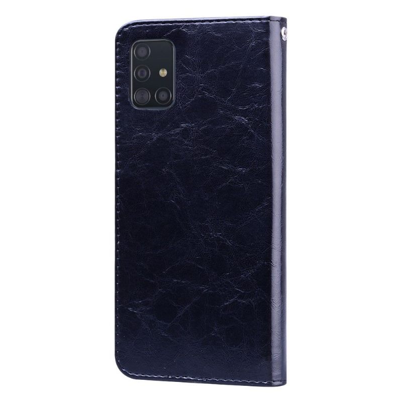 Cover voor Samsung Galaxy A71 Luxe Vintage Leereffect