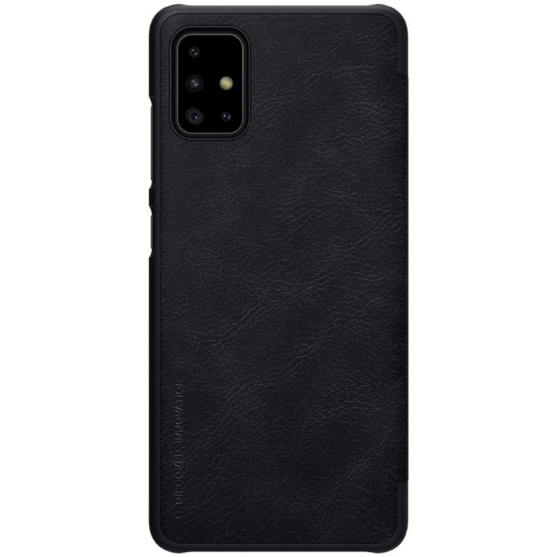 Flip Case voor Samsung Galaxy A71 Nillkin Faux Leather Cover - Zwart