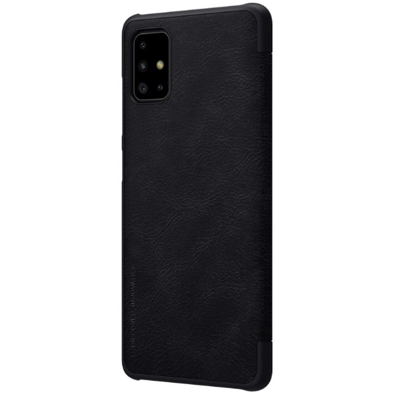 Flip Case voor Samsung Galaxy A71 Nillkin Faux Leather Cover - Zwart