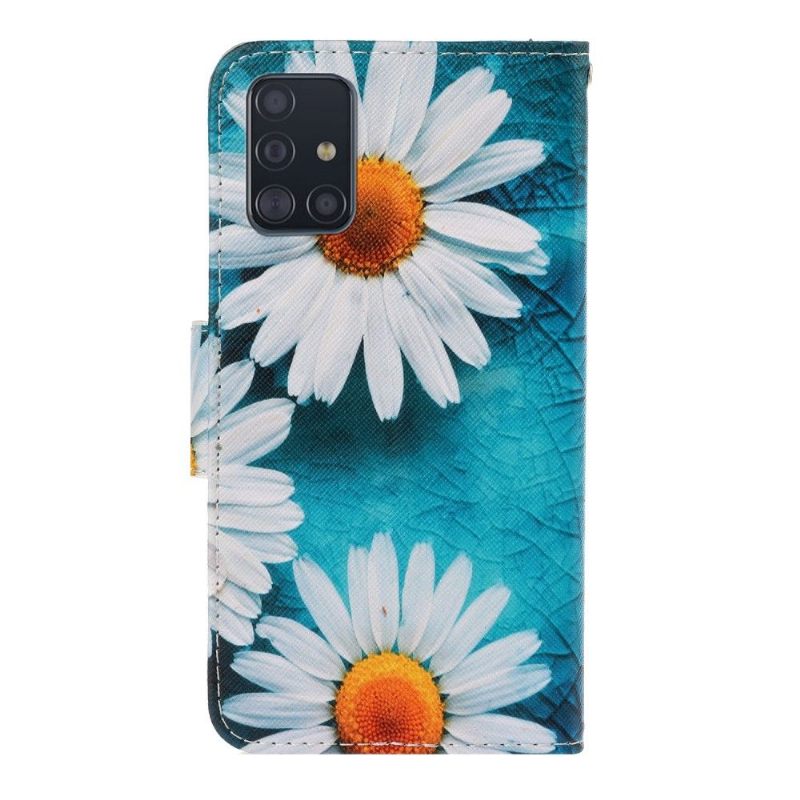 Folio-hoesje voor Samsung Galaxy A71 Met Ketting Daisy