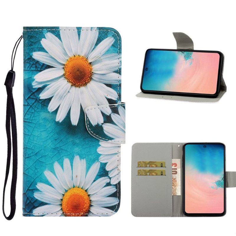 Folio-hoesje voor Samsung Galaxy A71 Met Ketting Daisy