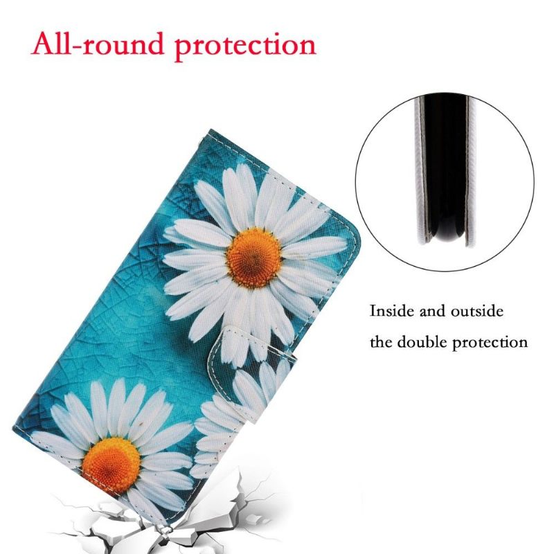 Folio-hoesje voor Samsung Galaxy A71 Met Ketting Daisy