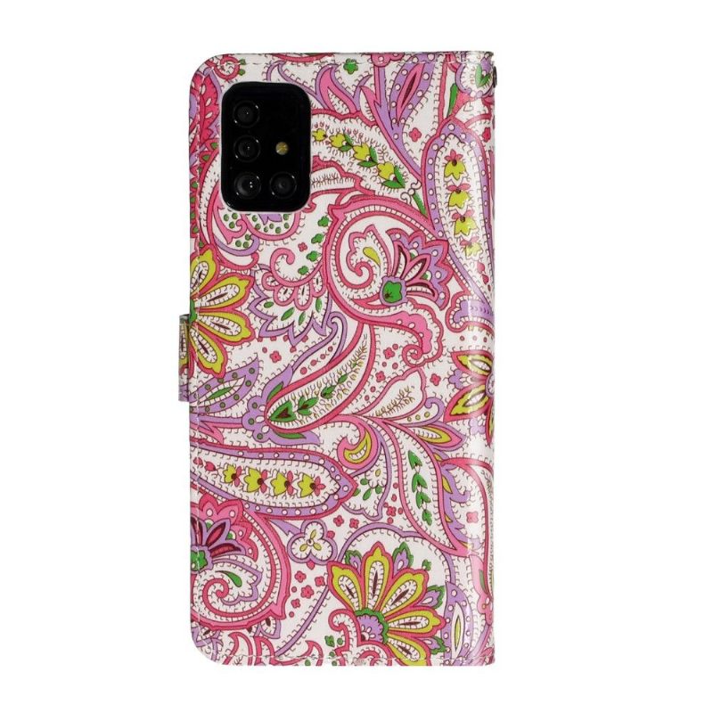 Folio-hoesje voor Samsung Galaxy A71 Paisley Bloem