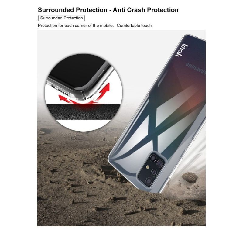 Hoesje voor Samsung Galaxy A71 Imak Transparant + Beschermfolie